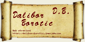 Dalibor Borotić vizit kartica